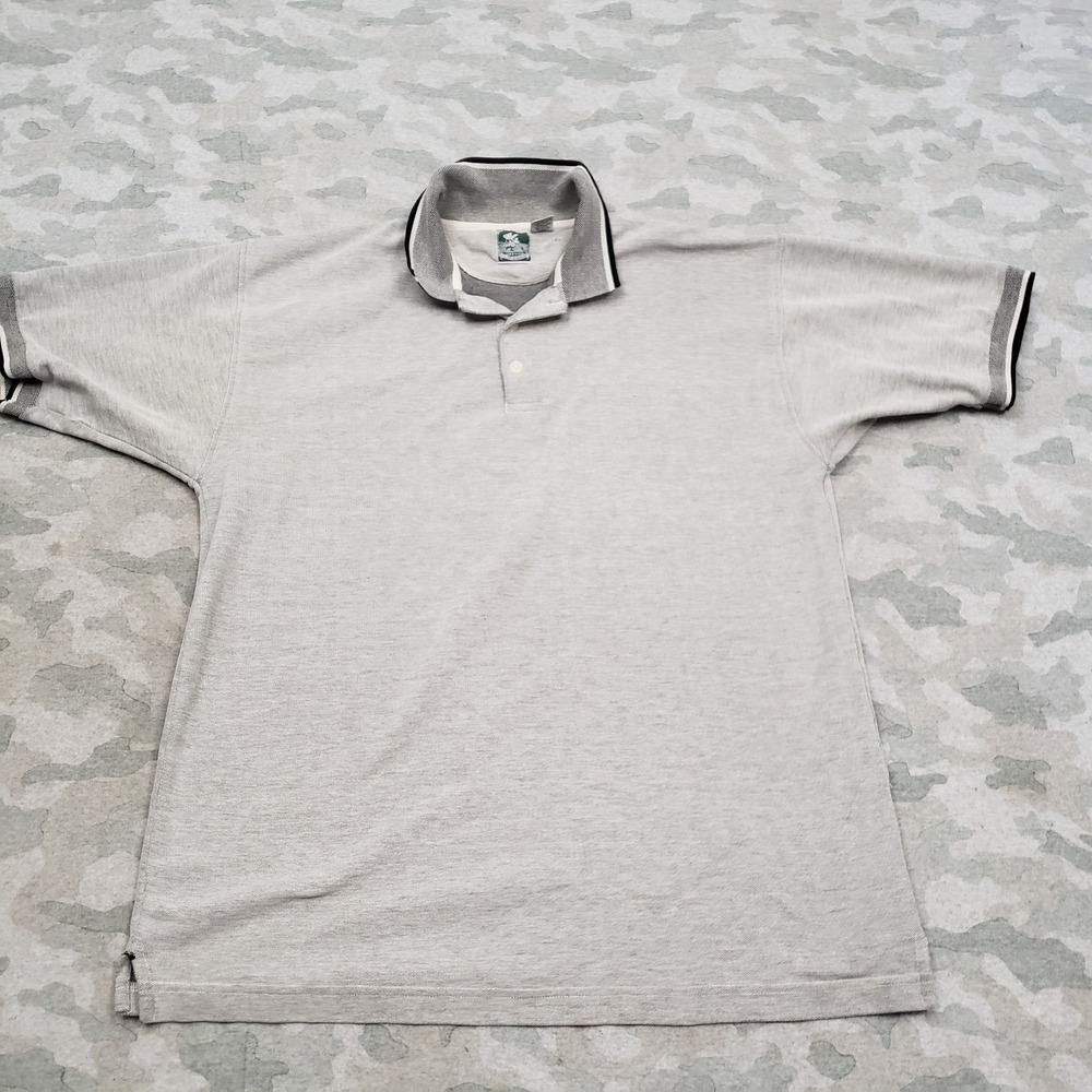 Vintage Mcintosh & Seymour Soccer Gear Polo Shirt Mens XL Gray Short Sleeve